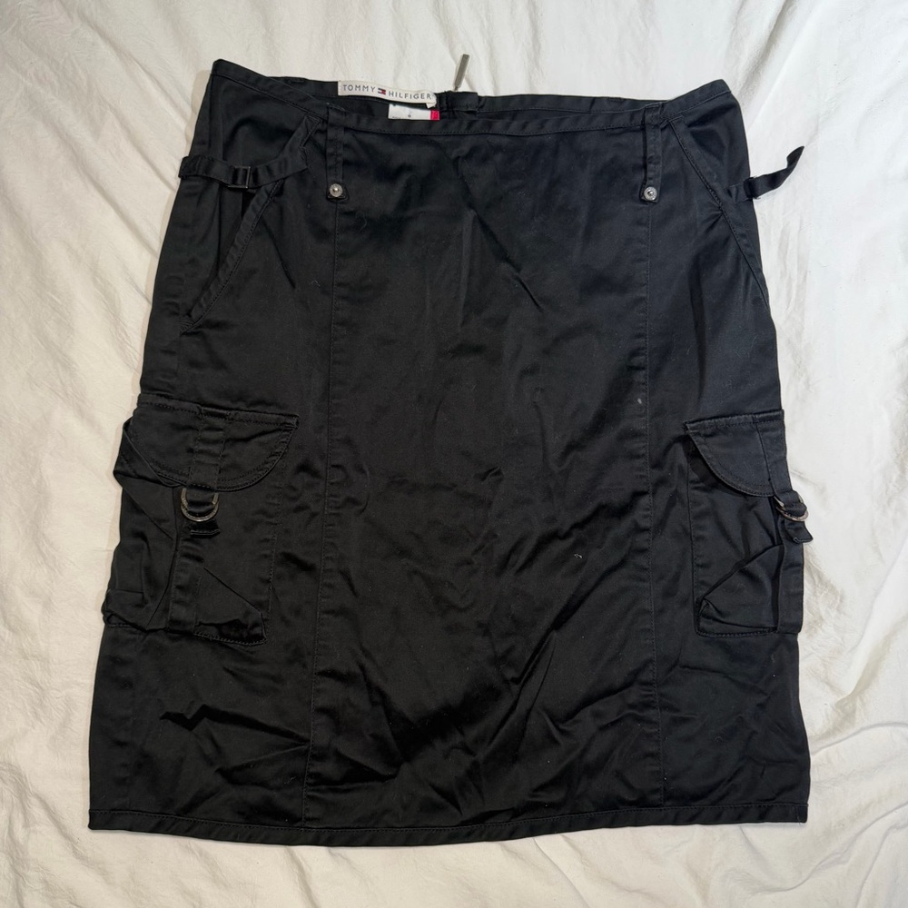 Vintage Tommy Hilfiger Black Utility Cargo Skirt